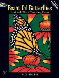 Omslag van kleurboek over vlinders